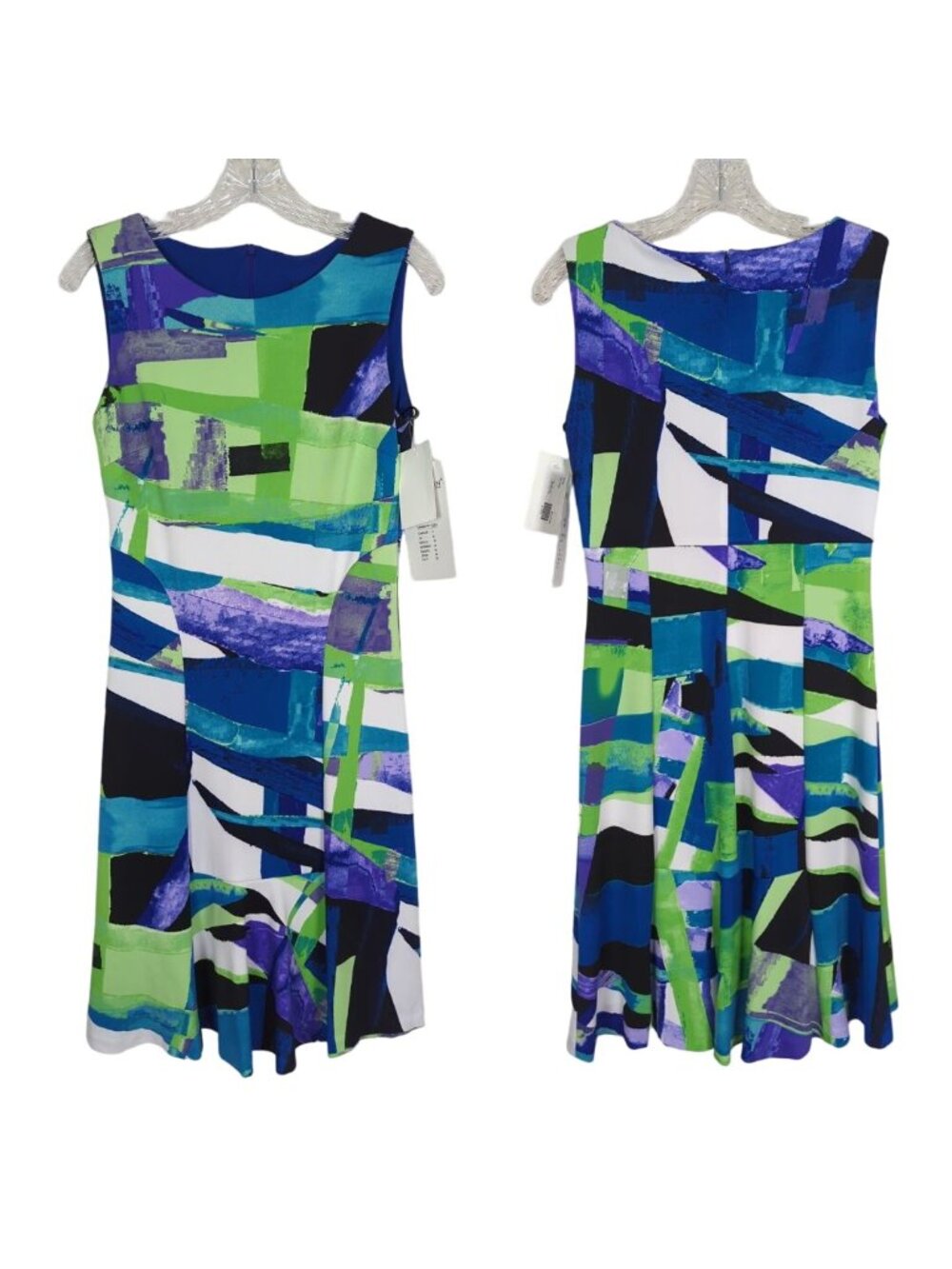 Frank Lyman Dress 2 Abstract Print Sleeveless Dress Knee-Length New